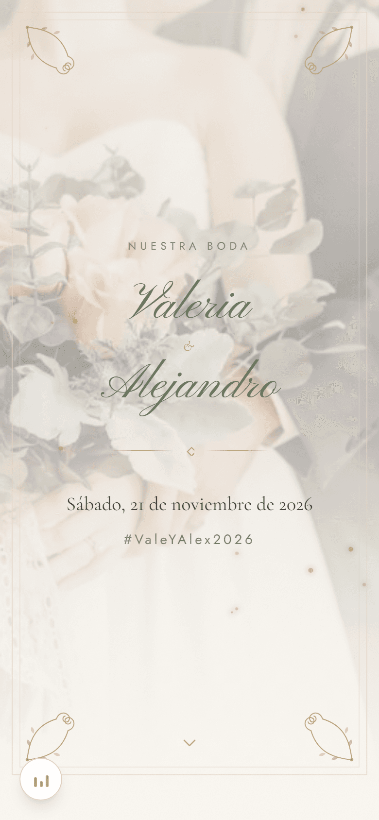 Invitación Lacré abierta en un teléfono